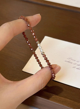 国风星空手链轻奢小众精致高颜值党百搭显白女朱砂手串珠