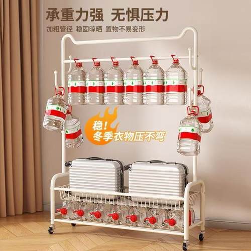 衣架落地卧室挂衣架室内挂衣服架子可移动家用客厅房间简易衣帽架 - 图3