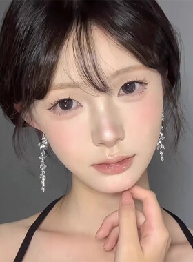 花朵镂空耳环高级小众设计感流苏耳钉夸张大气气质耳饰镶钻水滴