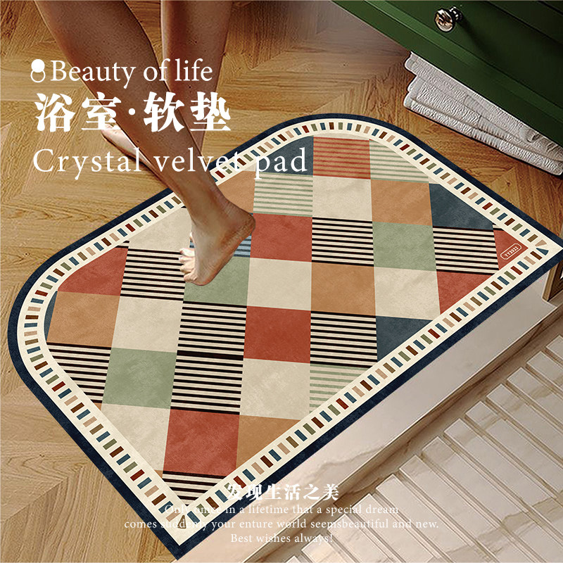浴室地垫卫生间门口吸水防滑脚垫硅藻泥厕所洗手间速干卫浴地毯垫,淘宝优惠券,粉丝福利购,淘宝优惠卷