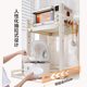 Microwave oven storage rack multi-function kitchen countertop discharge rice cooker oven appliance pull-out storage rack