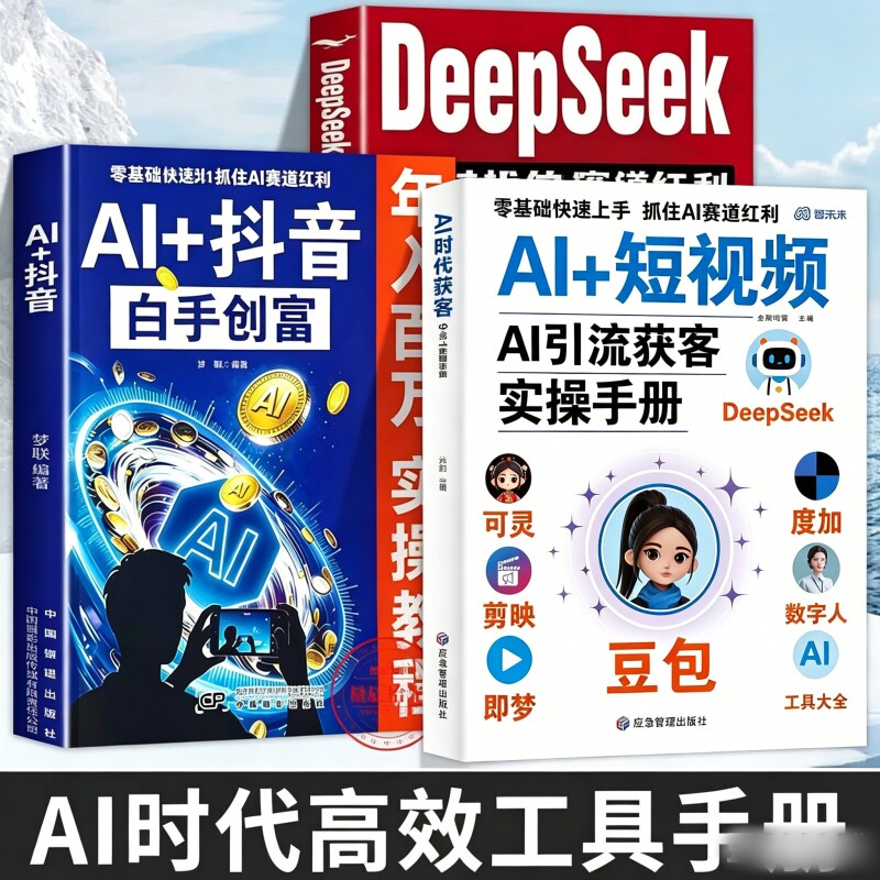 AI时代创富九合一实操手册覆盖全场景9大AI工具全痛点避错小白也能轻松掌握高效指南抖音变现短视频获客