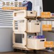 Larger schoolbag shelf movable multi-layer trolley