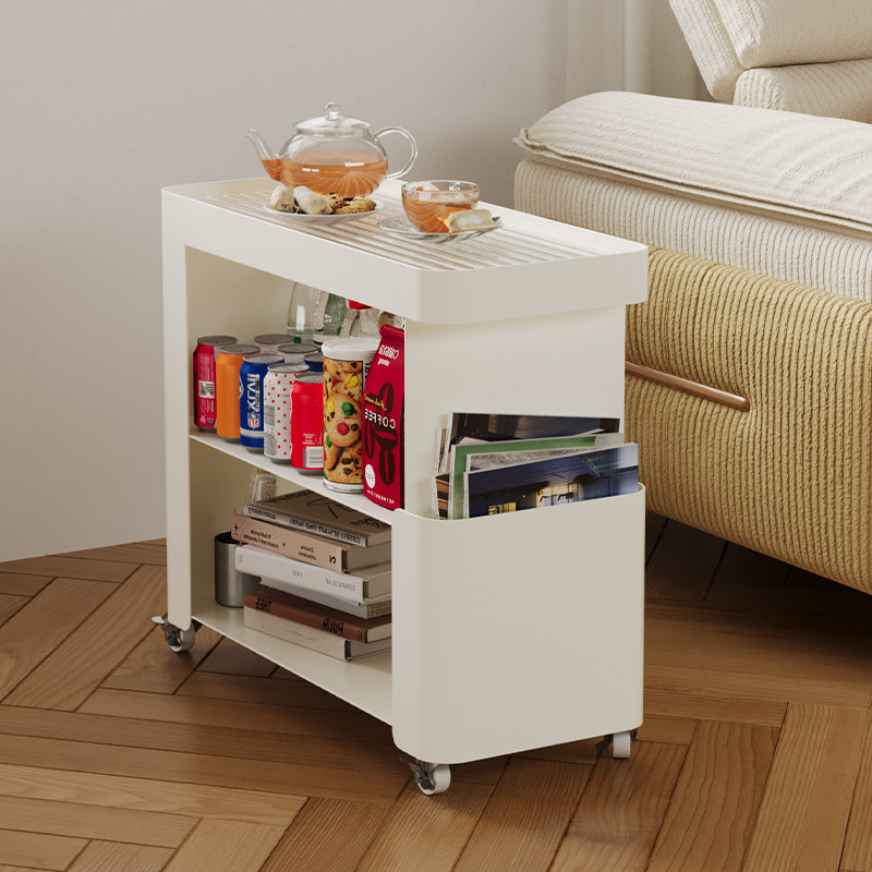 可移动边几沙发侧边柜轻奢高级感客厅茶几铁艺床头置物架收纳奶油,淘宝优惠券,粉丝福利购,淘宝优惠卷