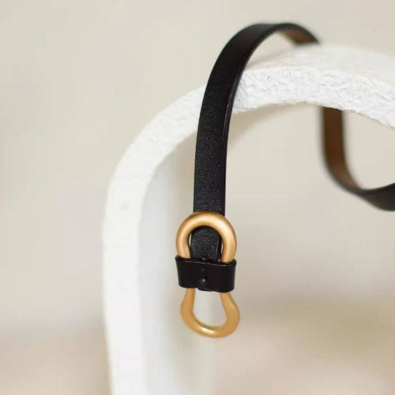 BluebluesSky小众设计头层牛皮自由调节无孔细腰带女百搭简约腰封,淘宝优惠券,粉丝福利购,淘宝优惠卷