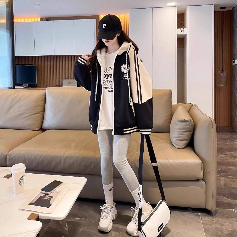 女童秋冬外套2025新款连帽加绒加厚棒球服羊驼绒上衣帅气黑色时尚,淘宝优惠券,粉丝福利购,淘宝优惠卷