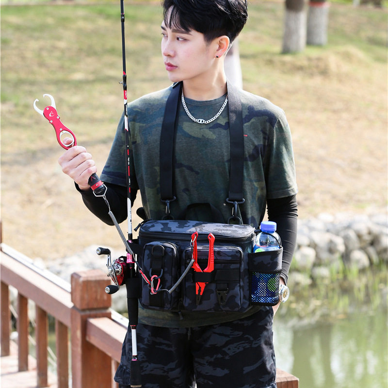 新款路亚腰包男大容量户外多功能迷彩腰包运动背包单肩斜挎钓鱼包,淘宝优惠券,粉丝福利购,淘宝优惠卷