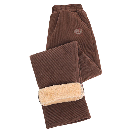 Corduroy thickened autumn and winter cotton pants for middle-aged and elderly women