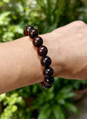 天然满星印尼小叶紫檀手串