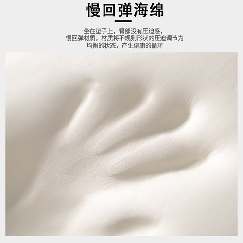 记忆棉柔软坐垫防尾骨疼椅子凳子垫子办公室凉垫透气冰丝学生屁垫 - 图1