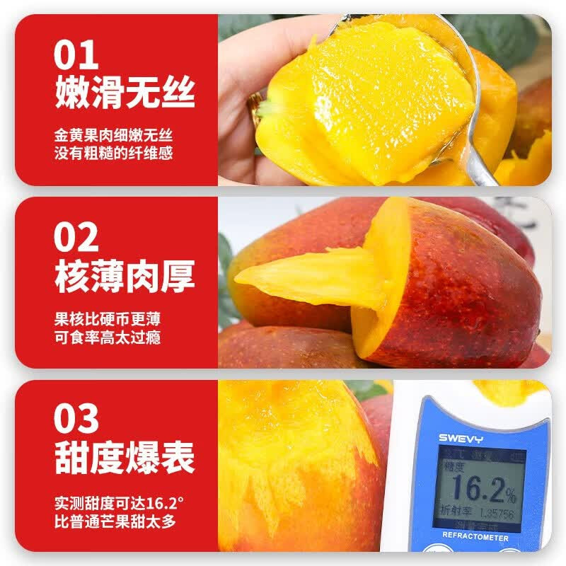 正宗树上熟广西贵妃芒芒新鲜甜芒果应当季孕妇水果现摘热带大芒果