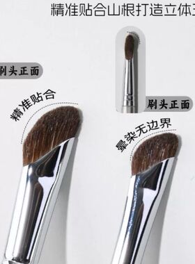 瑰金斜头镰刀鼻影刷修容刷动物毛斜角阴影沧州化妆刷扇形眼线遮瑕