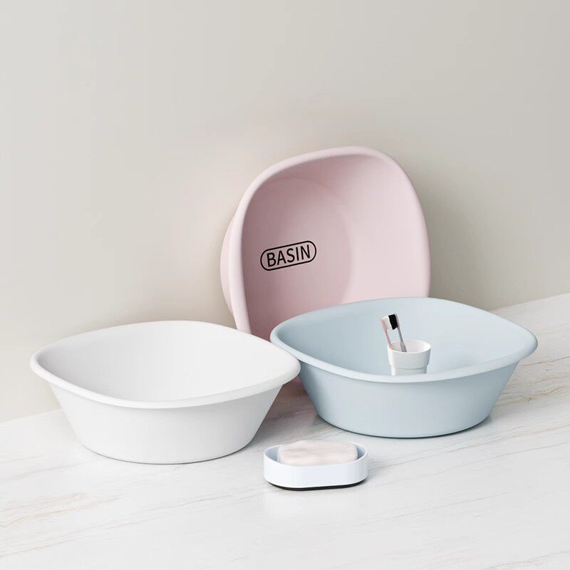 加厚加深高颜值脸盆抗菌宿舍学生家用洗衣服洗水果洗浴中心洗脚盆