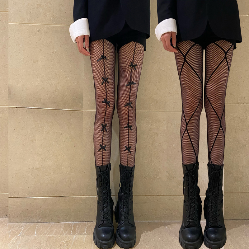 黑色薄款ins潮性感渔网袜防勾丝 天天特卖工厂店连裤袜/打底袜