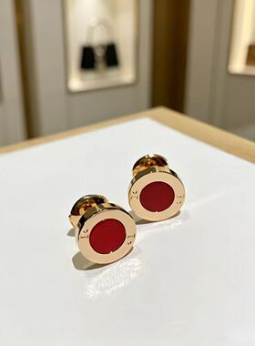 经典罗马数字圆饼耳钉女多色天然石金银两色小众轻奢百搭日常耳饰