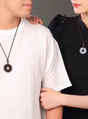 貔貅平安扣项链男款玛瑙玉髓吊坠