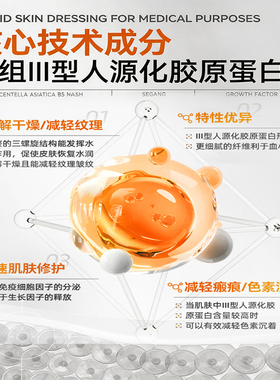 医重组用三型人源化胶原蛋白护理膜修护复凝胶肌肤屏障受损
