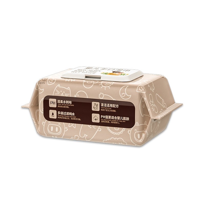 婴儿湿巾80抽大包手口专用湿巾纸加大加厚家用实惠装宝宝擦脸湿巾