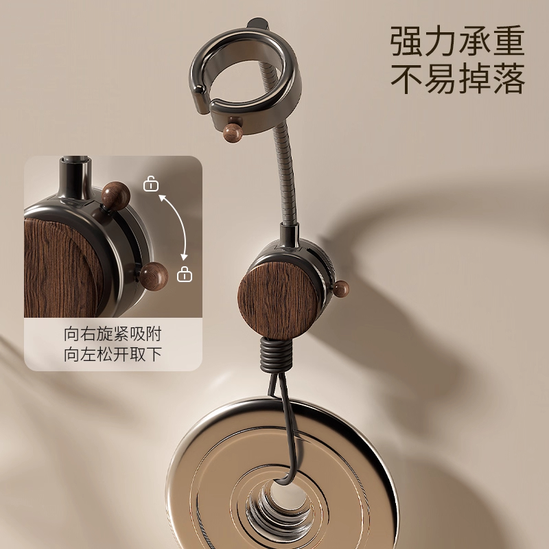 吸盘吹风机支架懒人风筒挂架浴室收纳电吹风架子免打孔置物架双手 - 图1