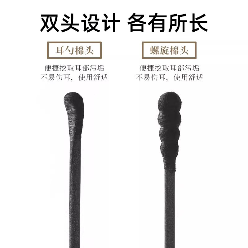双头棉签掏耳朵专用一次性家用化妆卫生棉棒清洁挖耳勺木棒棉花棒,淘宝优惠券,粉丝福利购,淘宝优惠卷