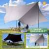 Camping canopy outdoor tent vinyl awning picnic rainproof heat insulation sun protection canopy folding hexagonal waterproof