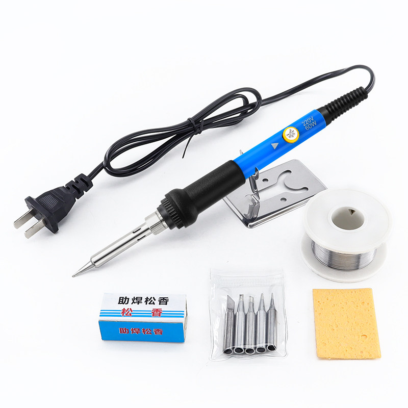内热可调温烙铁焊锡枪维修焊60W电烙铁恒温工具电焊笔10件套花盆,淘宝优惠券,粉丝福利购,淘宝优惠卷