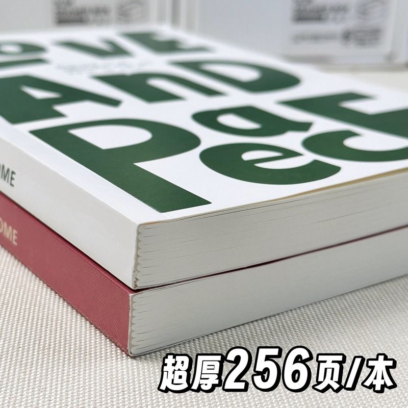 美式复古笔记本厚本子空白本内页超厚b5初中生高中生专用加厚草稿本学生用a5拍纸本记录记事本日记本数学小年