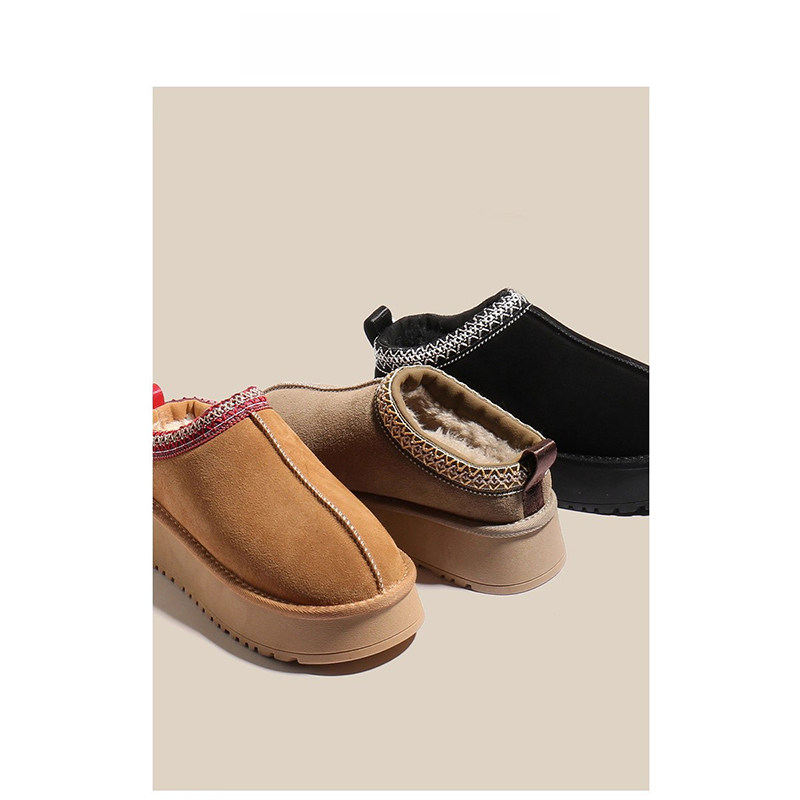 三福厚底雪地靴女款2025冬季皮毛一体保暖棉鞋包头半拖毛毛鞋外穿,淘宝优惠券,粉丝福利购,淘宝优惠卷