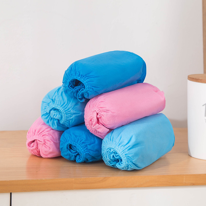 400只一次性鞋套家用室内加厚无纺布防滑耐磨防尘机房学生脚套