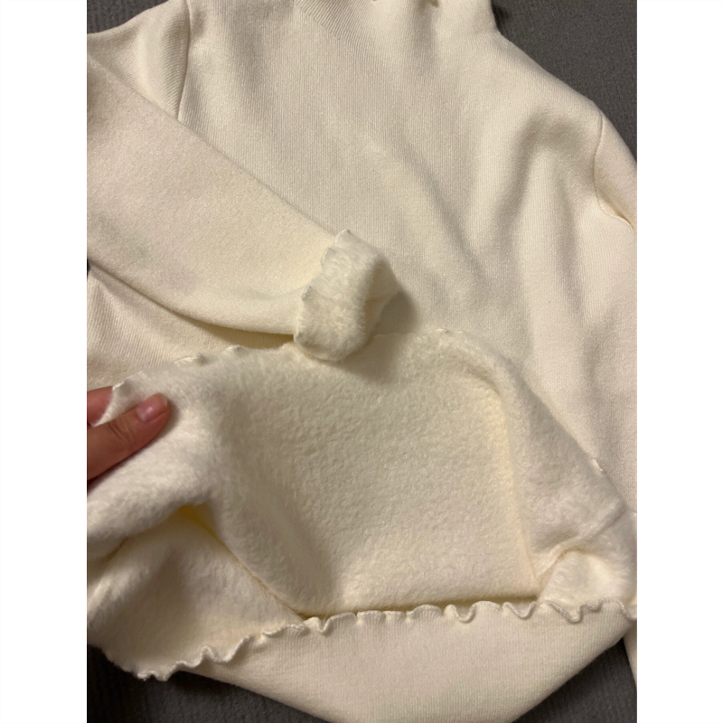 花边半高领针织衫2025秋冬新款韩加绒打底衫大码内搭加厚上衣女,淘宝优惠券,粉丝福利购,淘宝优惠卷