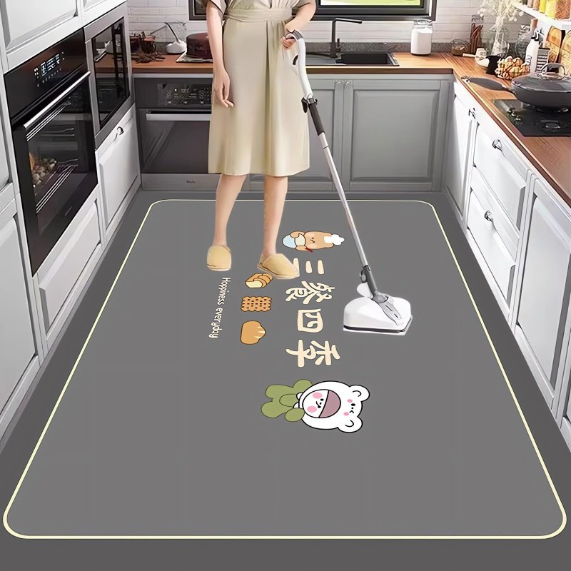 防油硅藻泥厨房地垫防滑新款可擦免洗耐脏吸水吸油地毯脚垫子耐脏,淘宝优惠券,粉丝福利购,淘宝优惠卷
