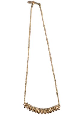 高质量香铆钉钉子项链子弹头锁骨链情侣男女高级感金色玫瑰金黄金