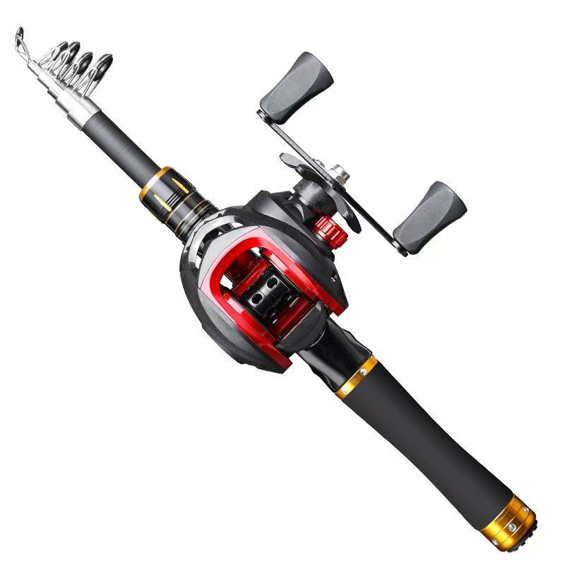 迷你伸缩路亚竿一整套短节便携钓鱼竿大导环路滑竿小海竿海钓鱼竿 - 图3