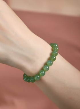 天然和田玉手串【附鉴定证书】