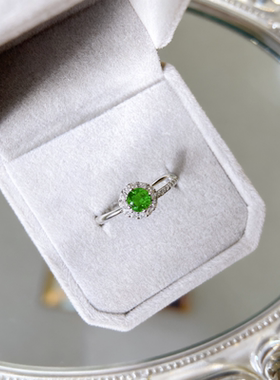 天然透辉石戒指优雅时尚轻奢气质