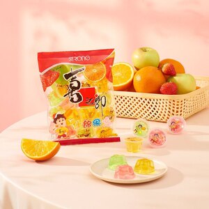 喜之郎乳酸果冻360g*4袋布丁儿童休闲零食魔芋水果什锦小包装好吃