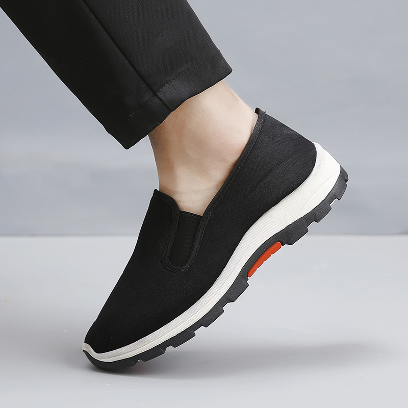 老北京布鞋男款工作鞋夏季透气工地劳保鞋防滑帆布鞋子耐磨运动鞋 - 图2