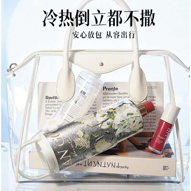 Large capacity and high appearance pure titanium thermos cup