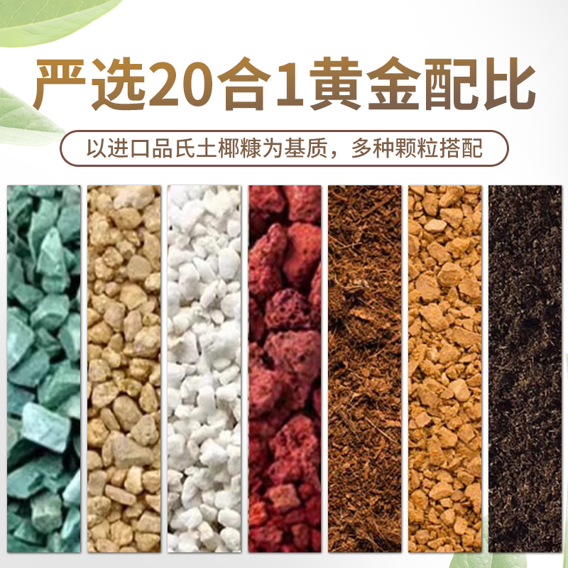 多肉营养土颗粒专用土壤种植多肉土养花泥炭花土通用基质稻壳炭 - 图0