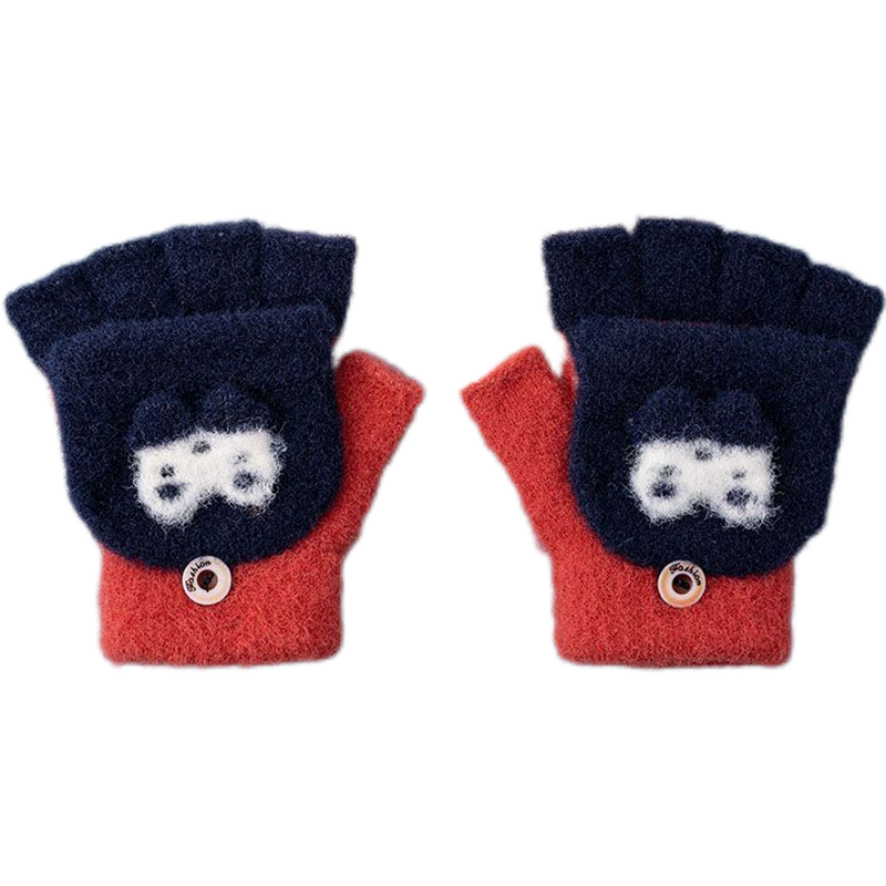 儿童手套冬季女孩宝宝小孩小学生五指新款可爱保暖女童手套秋冬款,淘宝优惠券,粉丝福利购,淘宝优惠卷