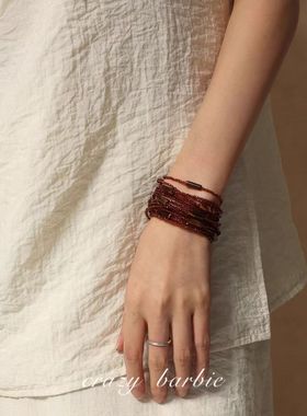 复古串珠多层项链女小众设计感锁骨链颈链配饰设计感夏季新款时尚