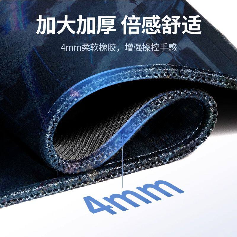 超大鼠标垫二次元电竞办公电脑桌垫子海贼王快捷键桌面防滑锁边