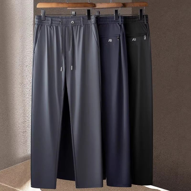 秋冬季加厚休闲裤新款男士直筒免烫长裤高弹力垂感直筒宽松运动裤,淘宝优惠券,粉丝福利购,淘宝优惠卷