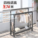 Double-pole floor-standing clothes drying rack with super load-bearing capacity