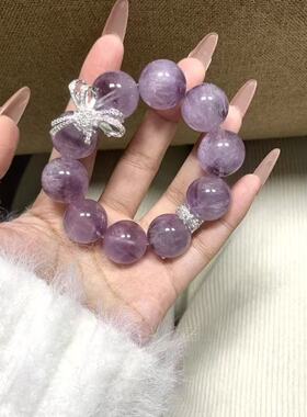 【九紫离火】冰透薰衣草紫色串珠手串轻奢高级感显白小众礼物手链