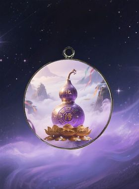 门口鞋柜玄关摆件有污紫金葫芦化解祈福风水中国风招财祈福摆件