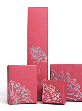 处理莲花纸盒吊坠首饰盒珠宝首饰手镯手链戒指项链套装包装礼品盒