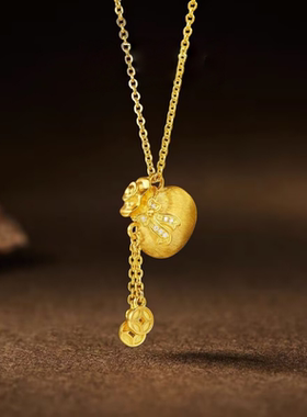 胖钱袋项链点钻钱多多福袋