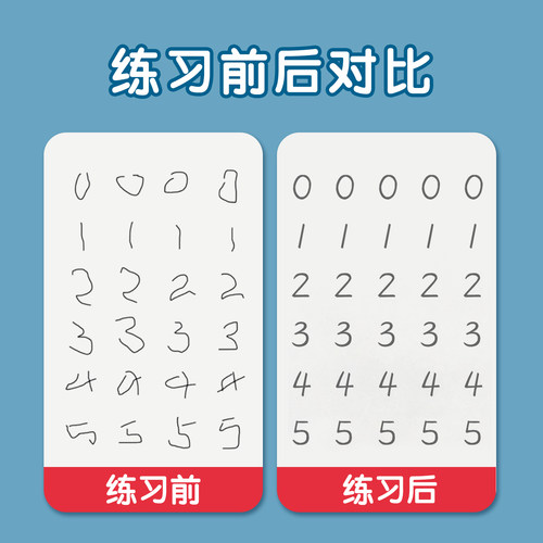 儿童数字练字帖幼儿点阵控笔训练幼儿园入门字帖幼小衔接每日一练学前班写字帖描红本全套幼升小中班大班教材入门初学者全套练字本 - 图3