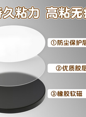 拼豆冰箱贴圆形背胶强力磁石贴
